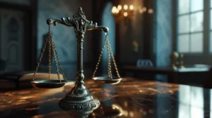 Manchester Firm Issues More Than 6,000 Motor Finance Claims and Backs FCA Probe Into Undisclosed Commissions Featured Image. Image shows a set of scales on a marble counter. Justice weighs all sides of the disagreement.