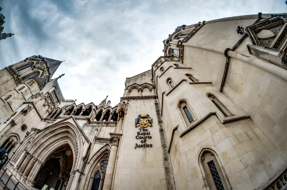 Business Interruption debate rages on - low angle panoramic shot of The Royal Courts of Justice